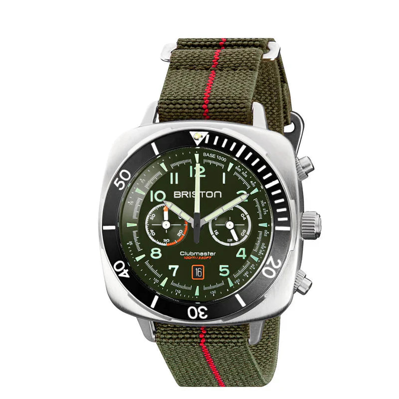 BRISTON Clubmaster Outdoor - Chrono - Green 23144.S.O.16.EGA