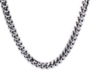 Sterling Silver Rhodium Plated Miami Cuban Chain 5.6mm