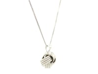 Sterling Silver Pendant with a Ridge Textured Love Knot Design