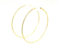 Textured Endless Hoop Earrings in 14k Yellow Gold
