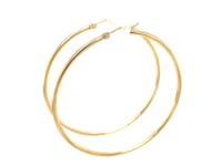 14k Yellow Gold Polished Hoop Earrings (55 mm)