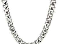 Sterling Silver Rhodium Plated Miami Cuban Chain 8.4mm