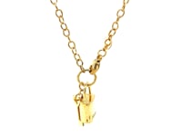 Necklace with Lock and Key in 14k Yellow Gold