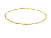 14k Yellow Gold Figaro Anklet 1.5mm