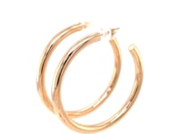 14k Rose Gold Polished Hoop Earrings