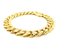 14k Yellow Gold Polished Curb Chain Bracelet