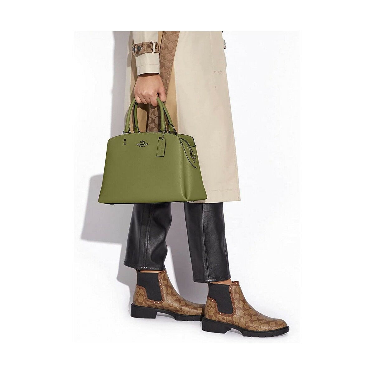 Women's Handbag Coach 91493-QBCCF 30 x 23 x 12 cm Green-2