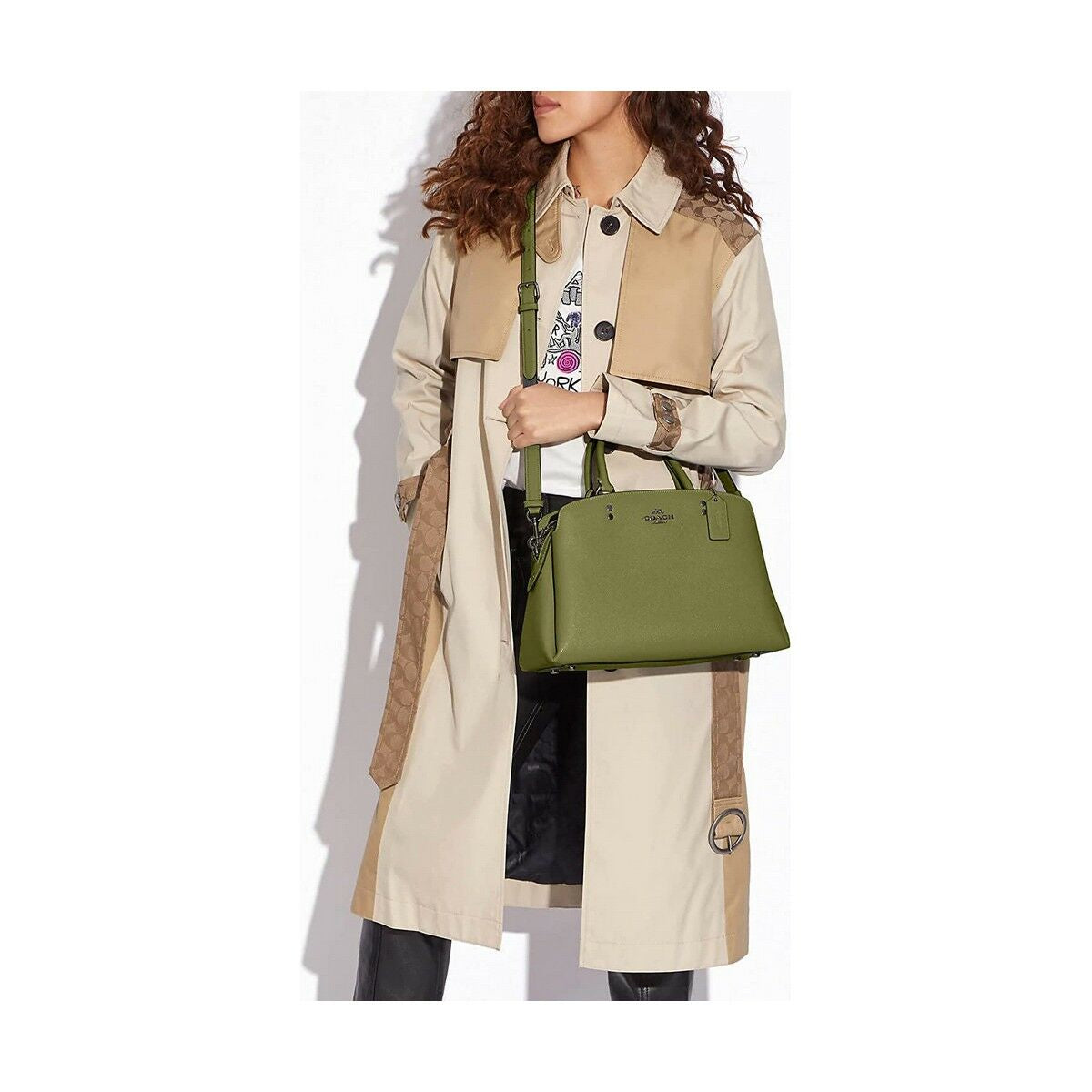 Women's Handbag Coach 91493-QBCCF 30 x 23 x 12 cm Green-1
