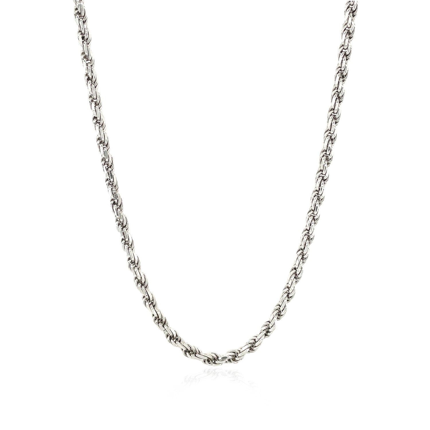 Sterling Silver 2.9mm Diamond Cut Rope Style Chain