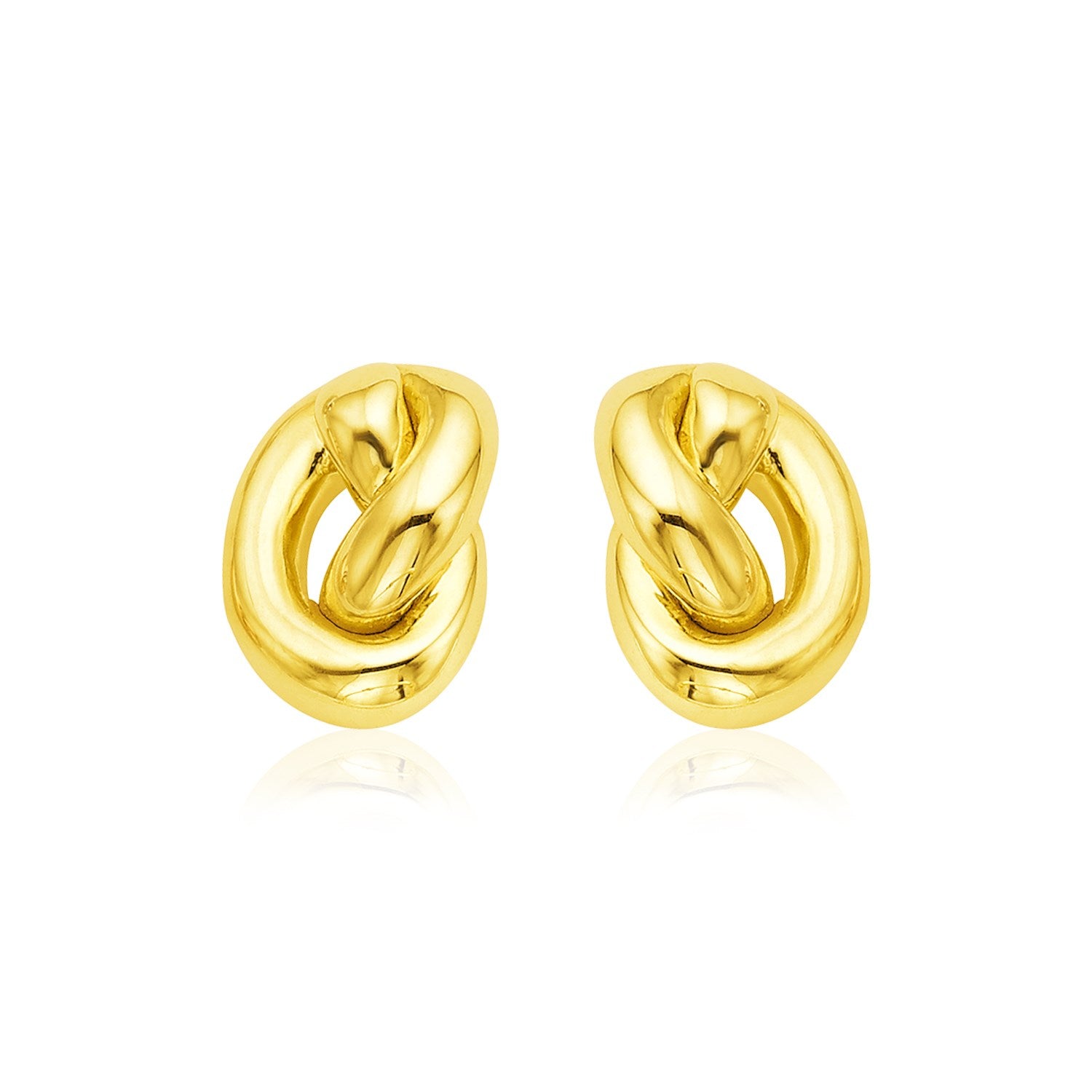 14k Yellow Gold Polished Knot Earrings