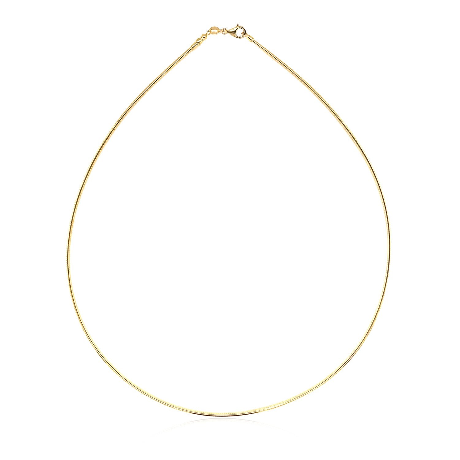 14k Yellow Gold Necklace in a Round Omega Chain Style