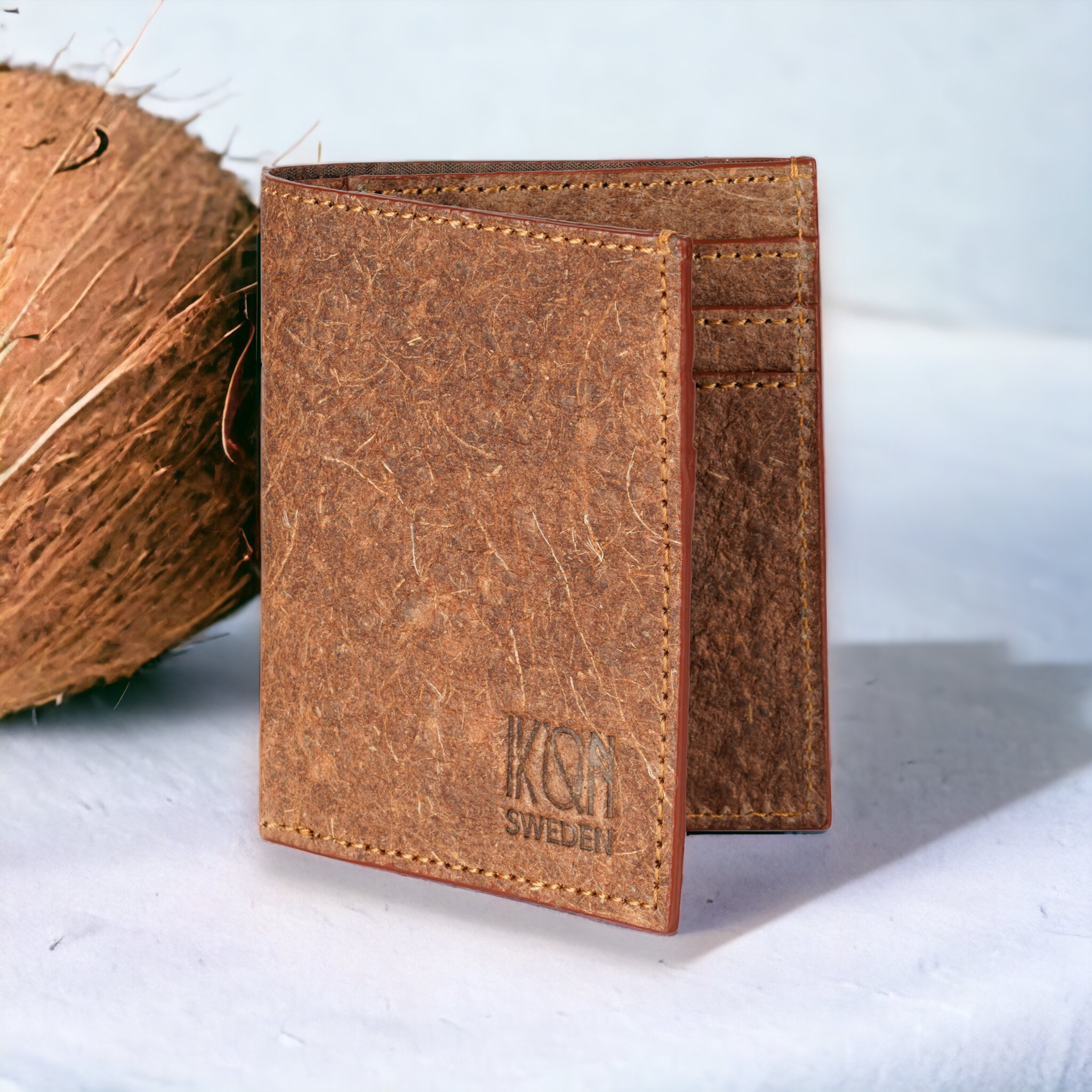 Coconut Leather Classic Wallet - Cutch Brown-4
