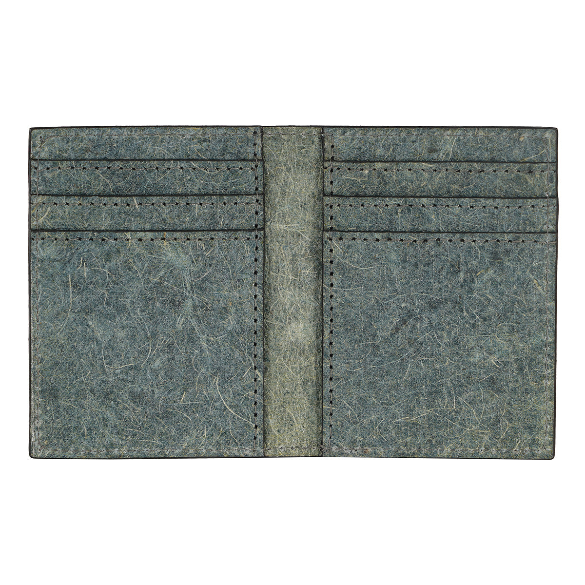 Coconut Leather BiFold Card Wallet - Ocean Green-2